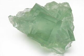 Green Cubic Fluorite Crystals with Phantoms - China #216270