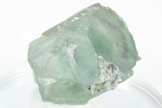 Green, Cubic Fluorite Crystals on Quartz - Inner Mongolia #216749