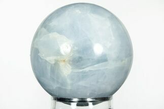 Polished Blue Calcite Sphere - Madagascar #202580