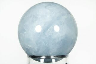 Polished Blue Calcite Sphere - Madagascar #202586