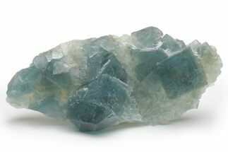 Cubic, Blue-Green Fluorite Crystal Cluster with Phantoms - China #217452