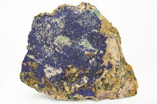 Azurite and Malachite Association on Matrix - Morocco #217790