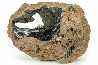 Emerald-Green Vivianite Crystals in Phosphatic Nodule - Brazil #218266