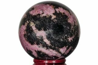 Polished Rhodonite Sphere - Madagascar #218891