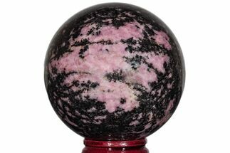 Polished Rhodonite Sphere - Madagascar #218894