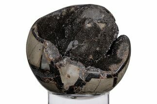 Polished, Septarian Geode Sphere - Madagascar #219110