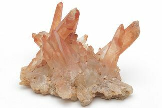 Natural Red Quartz Crystal Cluster - Morocco #219009