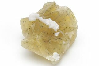 Gemmy, Yellow, Cubic Fluorite Cluster w/ Dolomite - Moscona Mine #219019