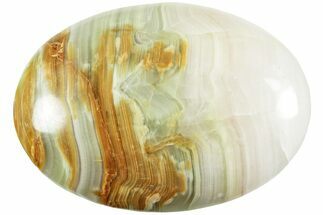 Polished, Green (Jade) Onyx Palm Stone - Afghanistan #223983