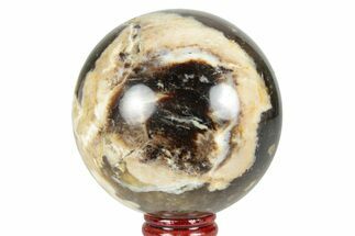 Polished Black Opal Sphere - Madagascar #225142