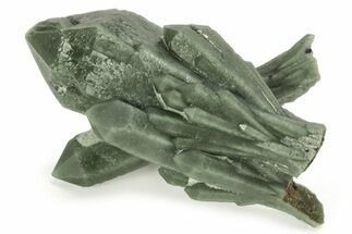 Green, Hedenbergite Included Quartz Crystal Cluster - Mongolia #226204