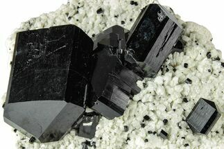Black Tourmaline (Schorl) Crystals on Orthoclase - Namibia #227688