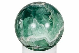 Polished Green & Purple Fluorite Sphere - Mexico #227220