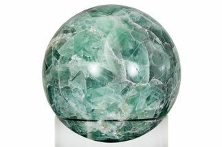 Polished Green & Purple Fluorite Sphere - Mexico #227223