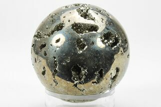 Polished Pyrite Sphere - Peru #228380
