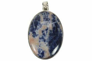Polished Sodalite Pendant (Necklace) - Sterling Silver #228555