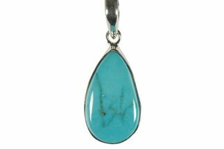 Kingman Turquoise Pendant (Necklace) - Sterling Silver #228498