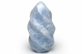 Tall, Polished Blue Calcite Twist Sculpture - Madagascar #230175