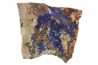 Druzy Azurite Crystals on Matrix - Morocco #217800