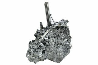 Very Lustrous, Metallic Stibnite Crystals - Jiangxi, China #236189
