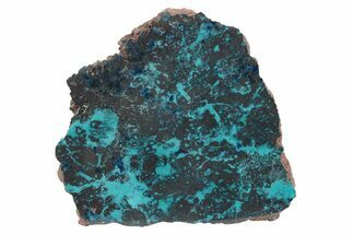 Colorful Chrysocolla and Shattuckite Slab - Mexico #236832