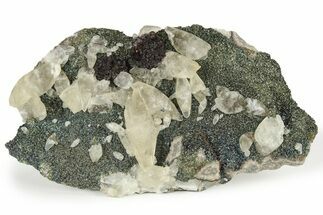 Sphalerite Flowers & Twinned Calcite On Marcasite - Missouri #96387
