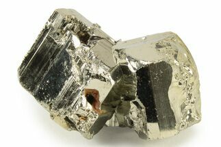 Striated, Cubic Pyrite Crystal Cluster - Peru #239132