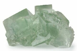 Green Cubic Fluorite Crystals with Phantoms - China #216283