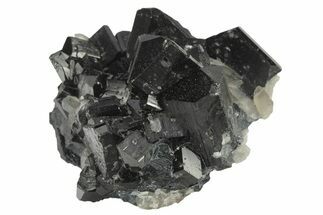 Black Tourmaline (Schorl) Crystals on Smoky Quartz - Namibia #239674