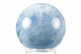 Polished Blue Calcite Sphere - Madagascar #239109