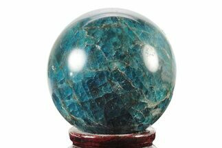 Bright Blue Apatite Sphere - Madagascar #241446