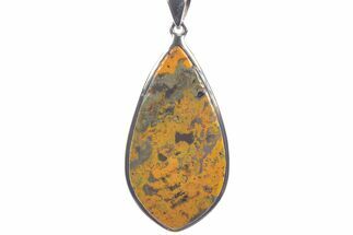 Bumblebee Jasper Pendant (Necklace) - Sterling Silver #241232