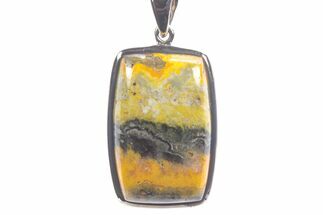 Bumblebee Jasper Pendant (Necklace) - Sterling Silver #241235