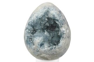 Crystal Filled Celestine (Celestite) Egg Geode - Huge! #241441