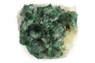 Fluorescent Green Fluorite On Quartz - Diana Maria Mine, England #243335