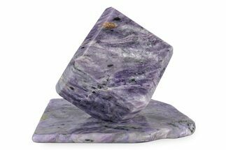 Polished Purple Charoite Cube with Base - Siberia #243435