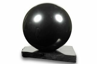 Polished Shungite Sphere With Base #243425