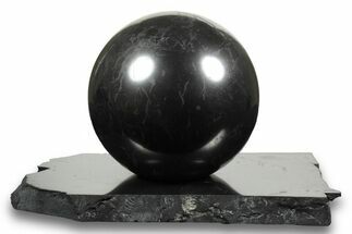 Polished Shungite Sphere With Base #243453
