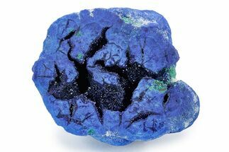 Vivid Blue, Cut/Polished Azurite & Malachite Nodule - Siberia #243565