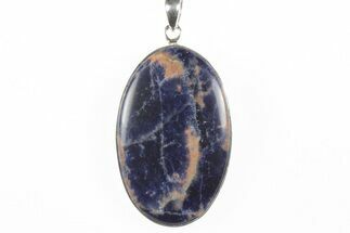 Polished Sodalite Pendant (Necklace) - Sterling Silver #244064