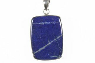 Polished Lapis Lazuli Pendant (Necklace) - Sterling Silver #243985