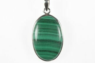 Vibrant Green Malachite Pendant - Sterling Silver #244027