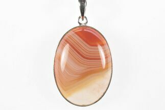 Banded Carnelian Pendant (Necklace) - Sterling Silver #244047