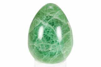 Polished Green Fluorite Egg - Fluorescent! #245387