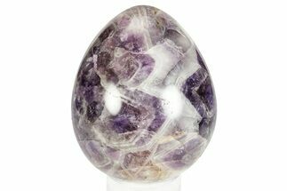 Polished Chevron Amethyst Egg - Madagascar #245401