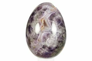 Polished Chevron Amethyst Egg - Madagascar #245411