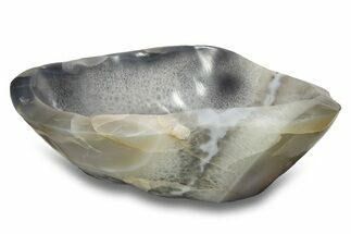 Polished Banded Agate Bowl - Madagascar #245570