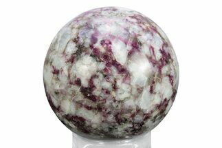 Polished Rubellite (Tourmaline) & Quartz Sphere - Madagascar #245736