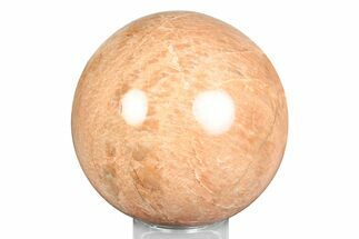 Polished Peach Moonstone Sphere - Madagascar #245988