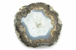 Las Choyas Coconut Geode Half with Banded Agate - Mexico #246294